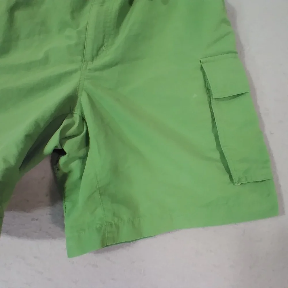 Lands End cargo hiking‎ shorts men's 34 x 8 green Comfort waist Dri-Fit outdoor
